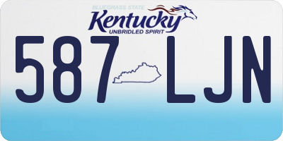 KY license plate 587LJN