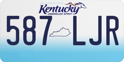 KY license plate 587LJR