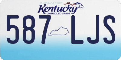 KY license plate 587LJS