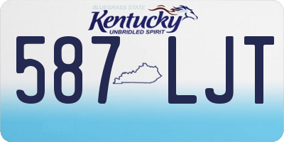 KY license plate 587LJT