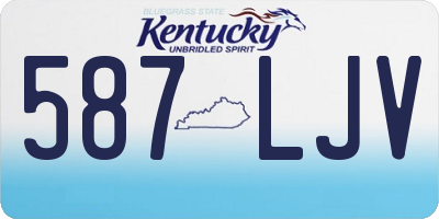KY license plate 587LJV