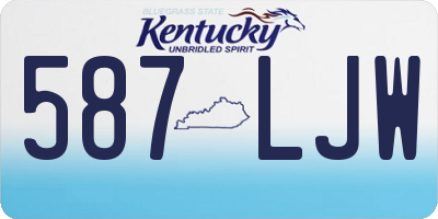 KY license plate 587LJW