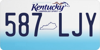 KY license plate 587LJY