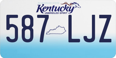 KY license plate 587LJZ