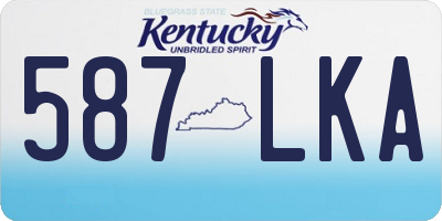 KY license plate 587LKA