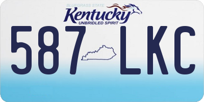 KY license plate 587LKC