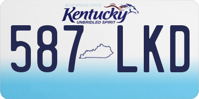 KY license plate 587LKD