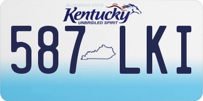 KY license plate 587LKI