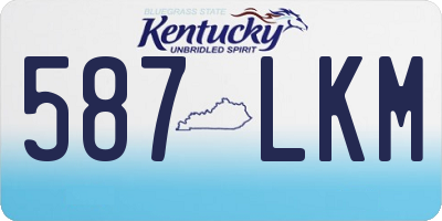 KY license plate 587LKM
