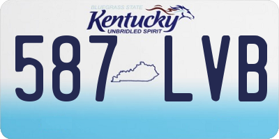 KY license plate 587LVB