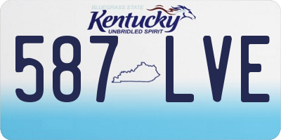 KY license plate 587LVE