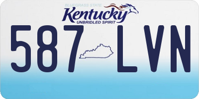 KY license plate 587LVN