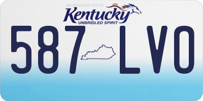 KY license plate 587LVO