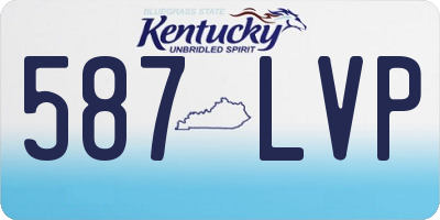 KY license plate 587LVP