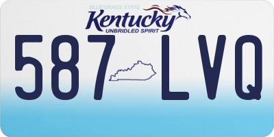 KY license plate 587LVQ