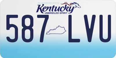 KY license plate 587LVU
