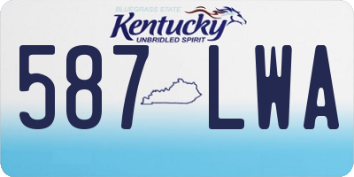 KY license plate 587LWA