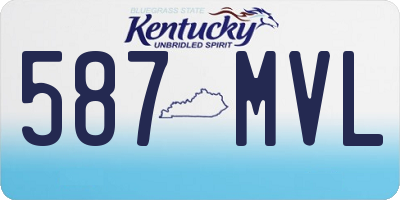 KY license plate 587MVL