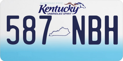 KY license plate 587NBH