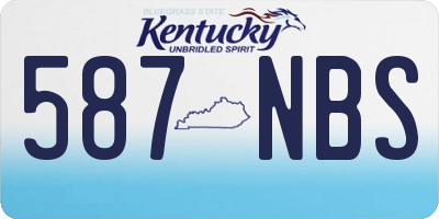 KY license plate 587NBS