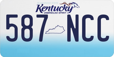KY license plate 587NCC