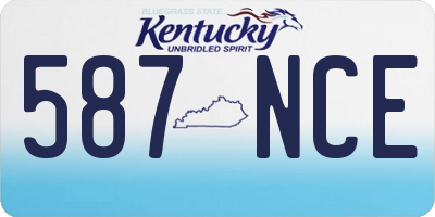KY license plate 587NCE