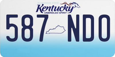 KY license plate 587NDO