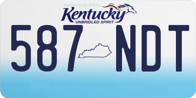 KY license plate 587NDT