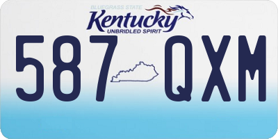 KY license plate 587QXM