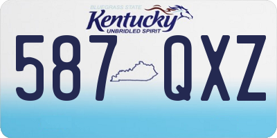 KY license plate 587QXZ