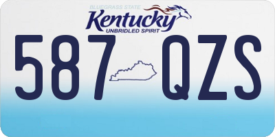 KY license plate 587QZS