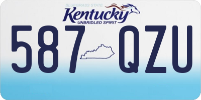 KY license plate 587QZU