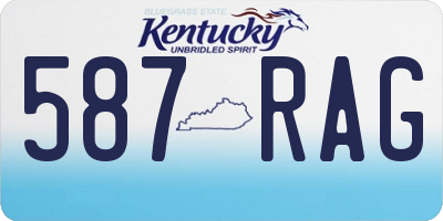 KY license plate 587RAG