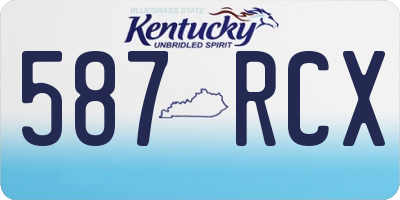KY license plate 587RCX