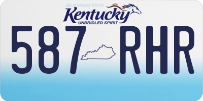 KY license plate 587RHR