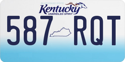 KY license plate 587RQT