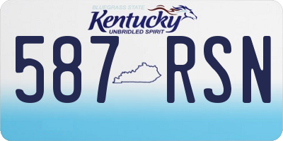 KY license plate 587RSN