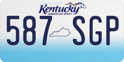 KY license plate 587SGP