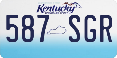 KY license plate 587SGR