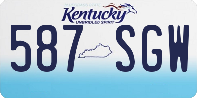 KY license plate 587SGW