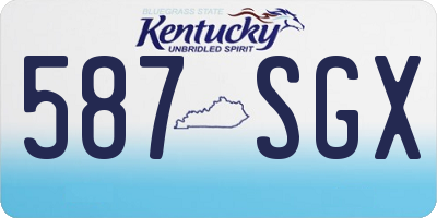 KY license plate 587SGX