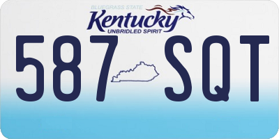 KY license plate 587SQT