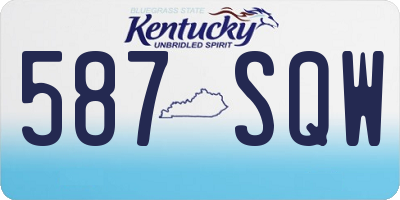 KY license plate 587SQW