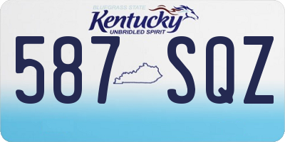 KY license plate 587SQZ