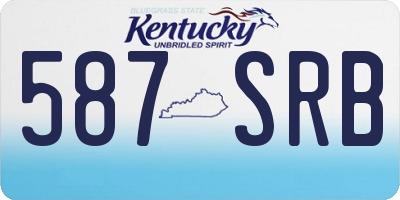 KY license plate 587SRB
