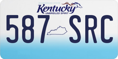 KY license plate 587SRC