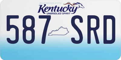 KY license plate 587SRD