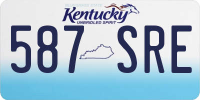 KY license plate 587SRE