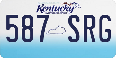 KY license plate 587SRG