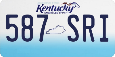 KY license plate 587SRI